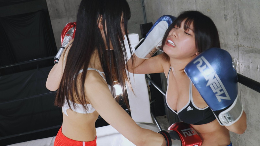 生田優梨と有加里ののかが3Rで激突する女子ボクシング映像