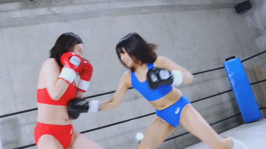雪奈真冬と前乃菜々の女子ボクシング激闘シーン
