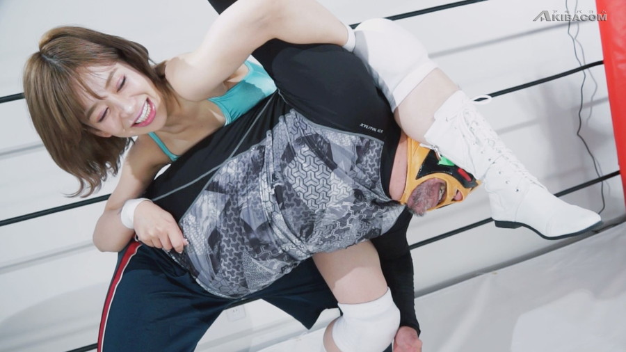 真M格闘女性上位プロレス 01 女子プロレス キャットファイト 男対決 スイレン小峰