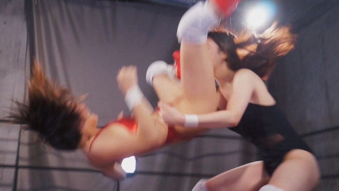 トップレスプロレレス　 星咲伶美 天希ユリナ 腕関節技