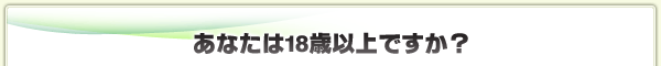 あなたは18歳以上ですか？